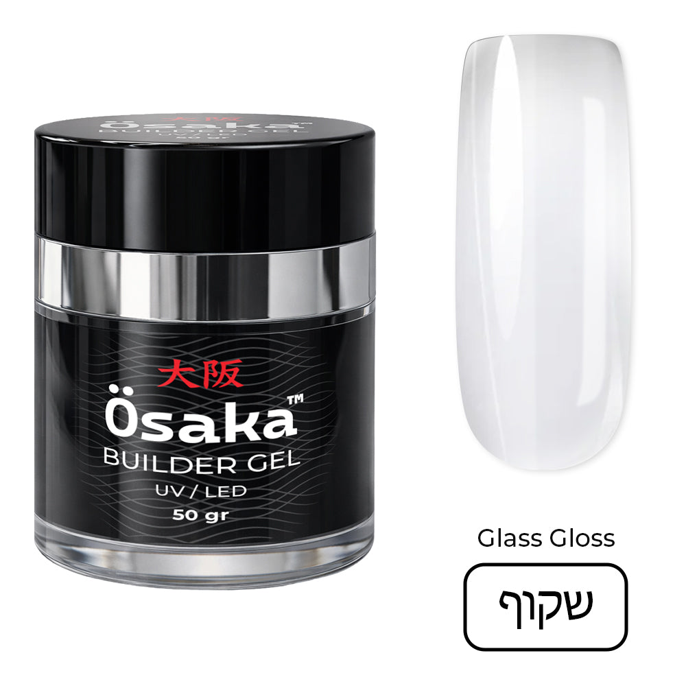 Builder Gel Glass Gloss - ג׳ל בנייה שקוף צנצנת 50 גרם