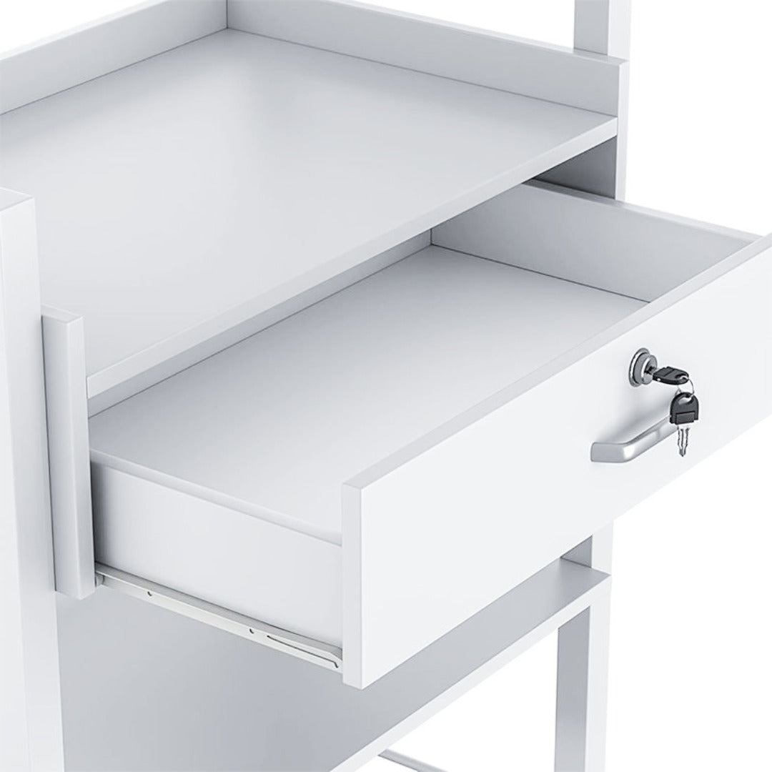 Cosmetics cart - עגלת קוסמטיקה 3 מדפי עץ ומגירת אחסון