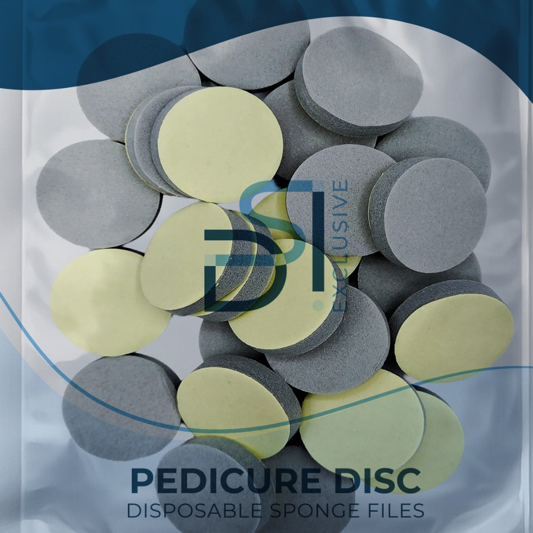 Disposable files-sponges - מדבקות־ספוג לפוליש והחלקת כף הרגל 25 יח׳ Ø 25 מ״מ