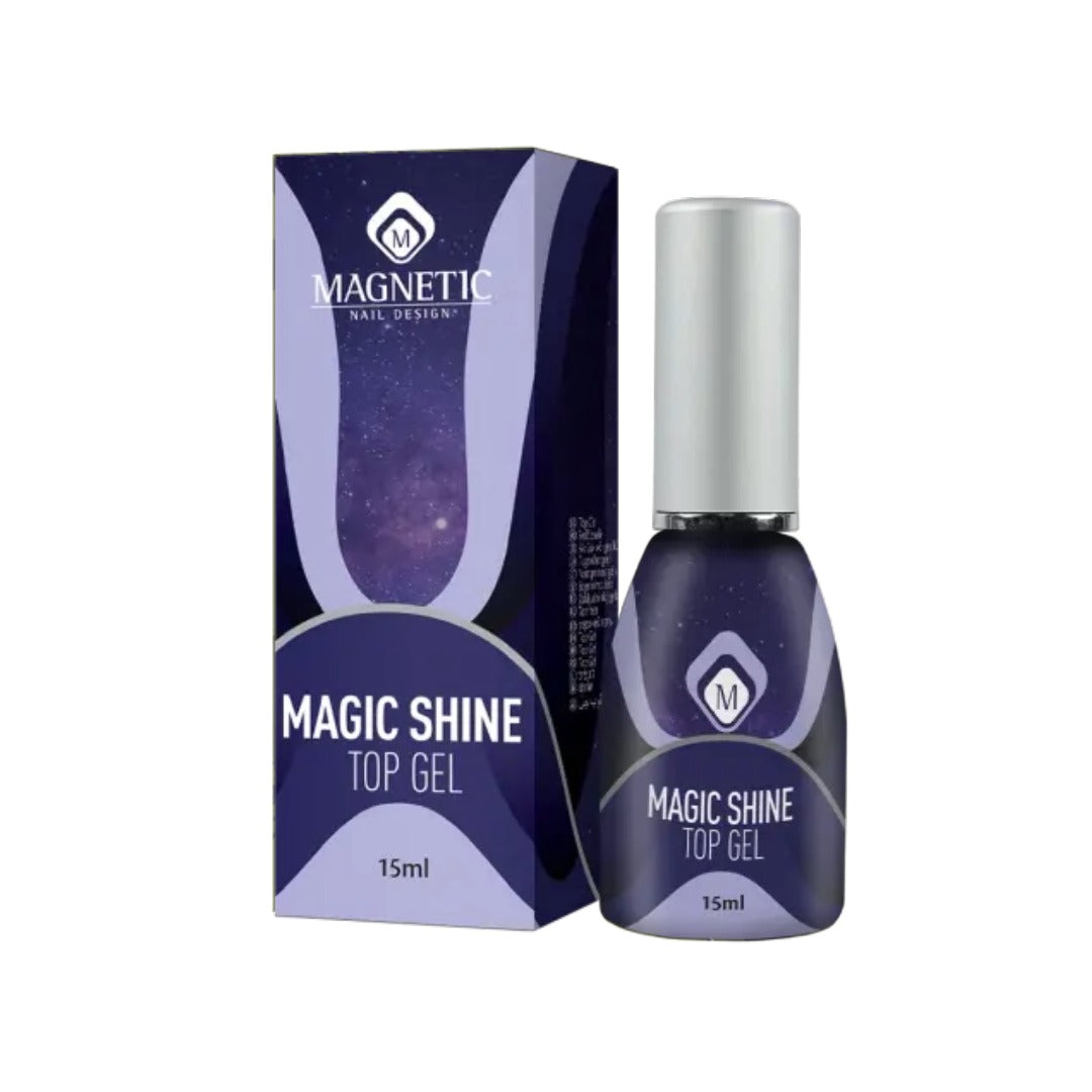Magic Shine Top Gel - טופ ג'ל פיניש לאבקות פיגמנט 15 מ"ל