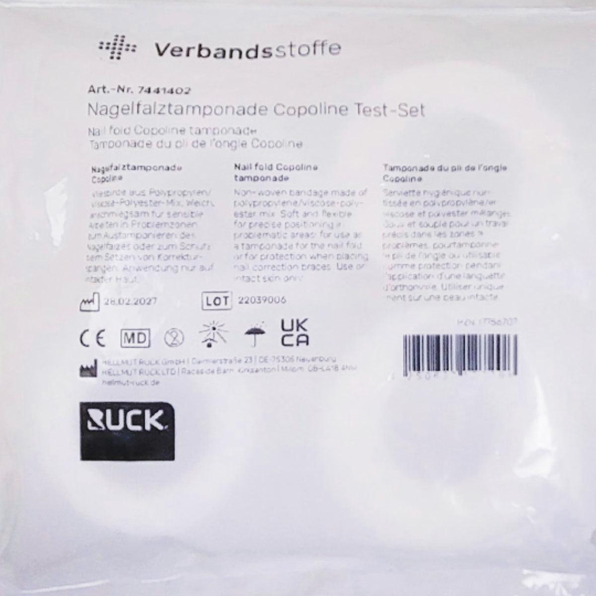 Nail Tamponade Copoline - קפולין לטמפונדה אריזה 4 יח