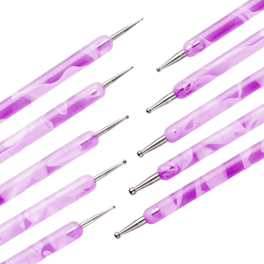 Spot-Swirl Set - סט מנקדים דו-צדדיים לנייל ארט 5 יח