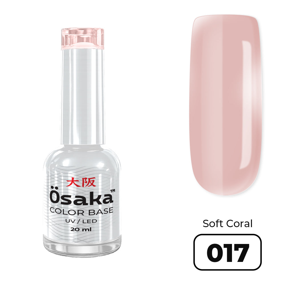 Color Base Soft Coral 017 - בייס ג׳ל בצבע 20 מ״ל