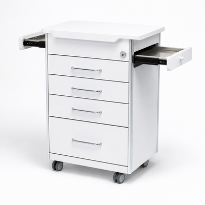 Storage cabinet - ארונית ניידת למרפאה עם 4 מגירות ו־2 מדפים נשלפים