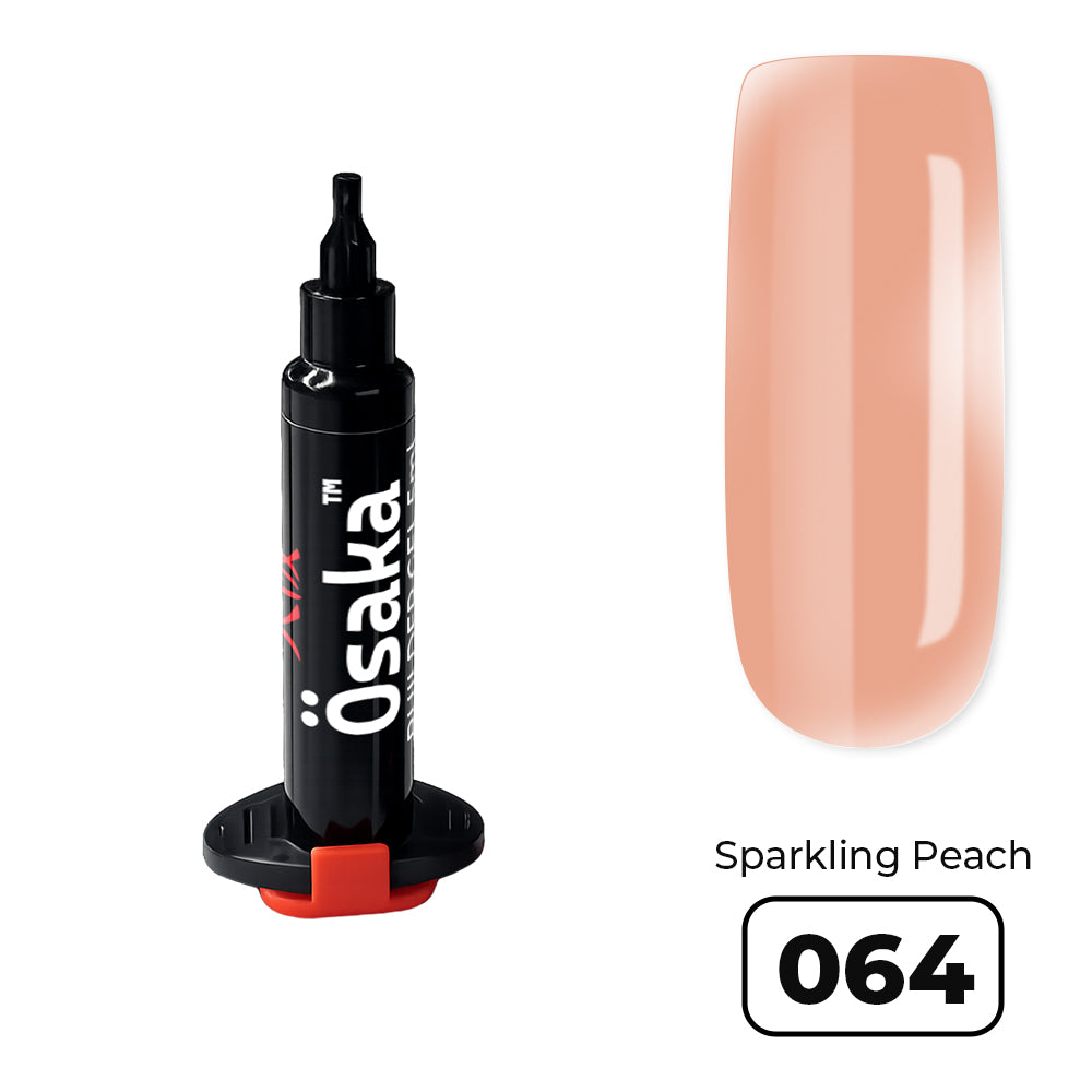 Builder Gel Injector Sparkling Peach 064 - ג'ל בנייה במזרק 5 מ"ל