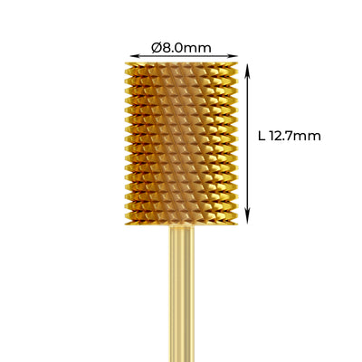 Carbide Bur - ראש שיוף קרבייד זהב חבית גסה