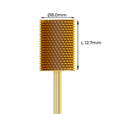 Carbide Bur -  ראש שיוף קרבייד זהב חבית גסות בינונית