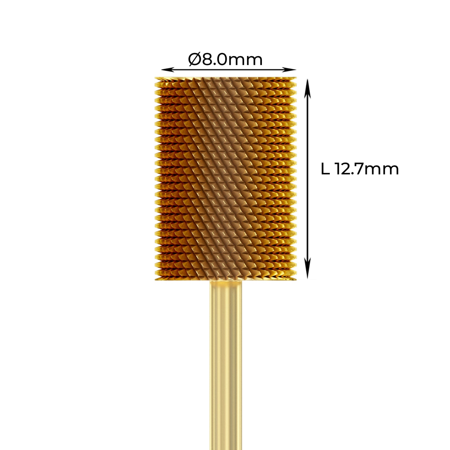 Carbide Bur - ראש שיוף קרבייד זהב חבית עדינה