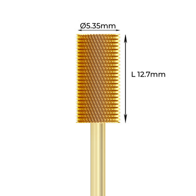 Carbide Bur - ראש שיוף קרבייד זהב חבית עדינה
