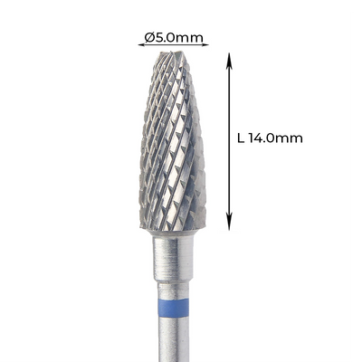 Carbide Cutter - מקדח ראש שיוף קרביד "תירס" עם חריצה צולבת בינונית 050