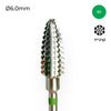 Carbide Cutter Dolphin - מקדח ראש שיוף קרבייד "תירס" עם חריצה צולבת כפולה גסה ירוק 060
