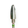 Carbide Cutter Dolphin - מקדח ראש שיוף קרבייד "תירס" עם חריצה צולבת כפולה גסה ירוק 060