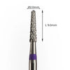 Carbide Bur - מקדח ראש שיוף קרביד קונוס צר לשמאליים עם חריצה משולשת סגול 020