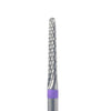 Carbide Bur - 023 מקדח ראש שיוף קרביד קונוס צר עם חריצה משולשת בינונית מוגברת סגול