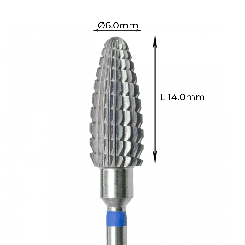 Carbide Cutter Shark - מקדח ראש שיוף קרביד "תירס "עם חריצה כפולה בינונית 060