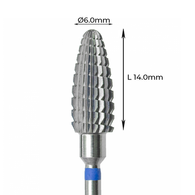 Carbide Cutter Shark - מקדח ראש שיוף קרביד "תירס "עם חריצה כפולה בינונית 060
