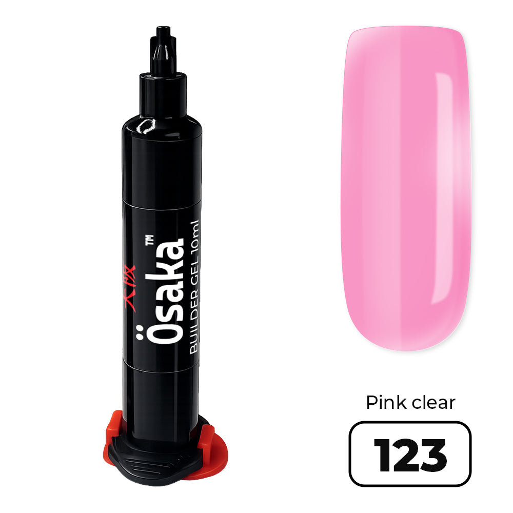 Builder Gel Injector Clear Pink 123 - ג'ל בנייה במזרק 10 מ"ל