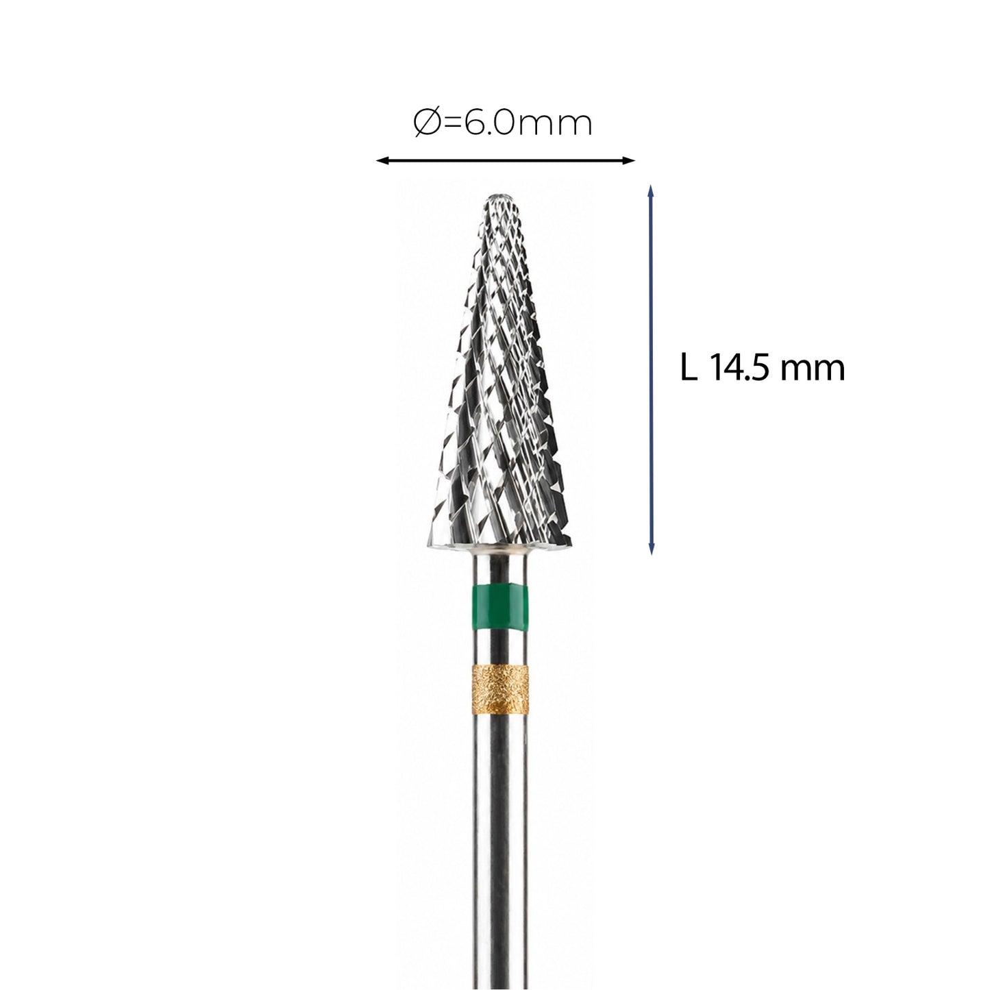 Carbide Bur Cross-Cut  - ראש שיוף קרביד לשמאליים קונוס צולב גס