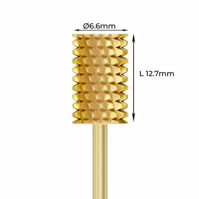 Carbide Bur - ראש שיוף קרבייד זהב חבית סופר גסה