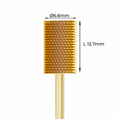 Carbide Bur - ראש שיוף קרבייד זהב חבית גסות בינונית