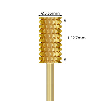 Carbide Bur - ראש שיוף קרבייד זהב חבית סופר גסה