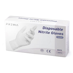 Premia Nitrile Gloves כפפות ניטריל לבנות עבות וחזקות צבע לבן