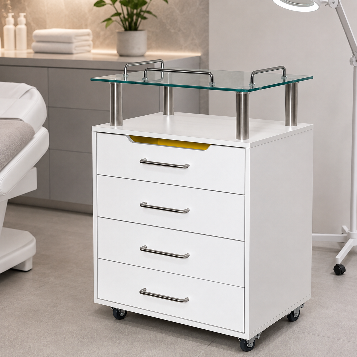 Storage cabinet -ארונית עבודה ניידת עם תא חיטוי UV מובנה