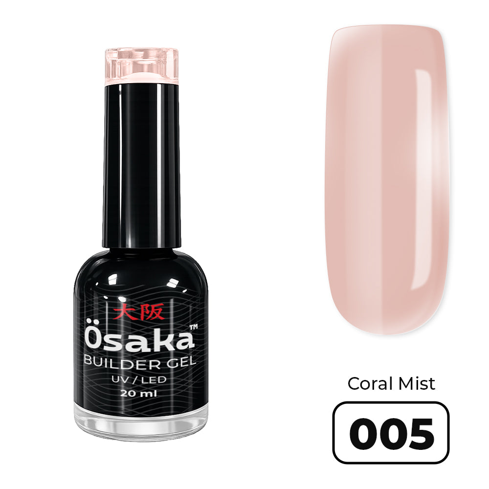 Brush Builder Gel Coral Mist 005 - ג׳ל בנייה בקבוק  20 מ״ל