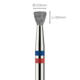 מקדח יהלום בטיחותי  Safe Bit  קונוס "חצאית הפוכה", תחתית חלקה מעוגלת בקימור הדרגתי - 3E