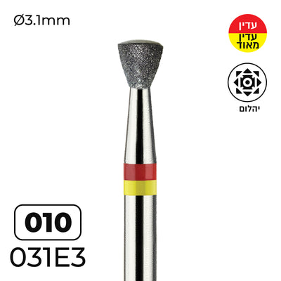 מקדח יהלום בטיחותי  Safe Bit  קונוס "חצאית הפוכה", תחתית חלקה מעוגלת בקימור הדרגתי – 3E
