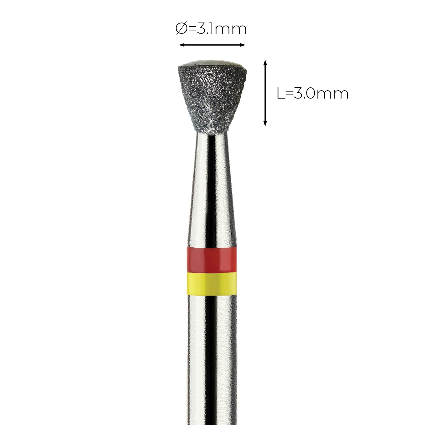מקדח יהלום בטיחותי  Safe Bit  קונוס "חצאית הפוכה", תחתית חלקה מעוגלת בקימור הדרגתי – 3E