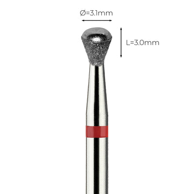 מקדח יהלום בטיחותי  Safe Bit  קונוס "פעמון הפוך", אדום עדין,  תחתית חתוכה– 2E