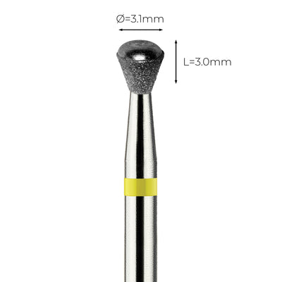 מקדח יהלום בטיחותי  Safe Bit  קונוס "פעמון הפוך", צהוב עדין מאוד,  תחתית חתוכה– 2E