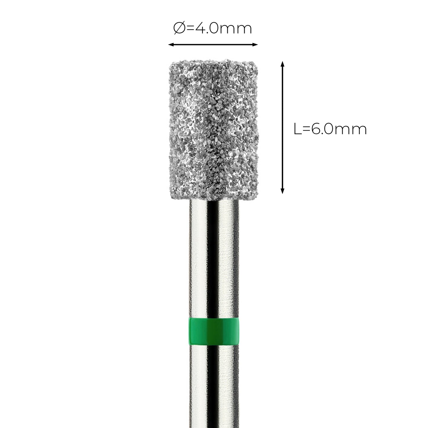 מקדח ראש שיוף יהלום לסלון יופי "צילינדר" ירוק גס 110/040