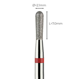 מקדח ראש שיוף יהלום לסלון יופי "אגס" אדום עדין 239/021