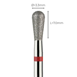 מקדח ראש שיוף יהלום לסלון יופי "אגס" אדום עדין 239/033