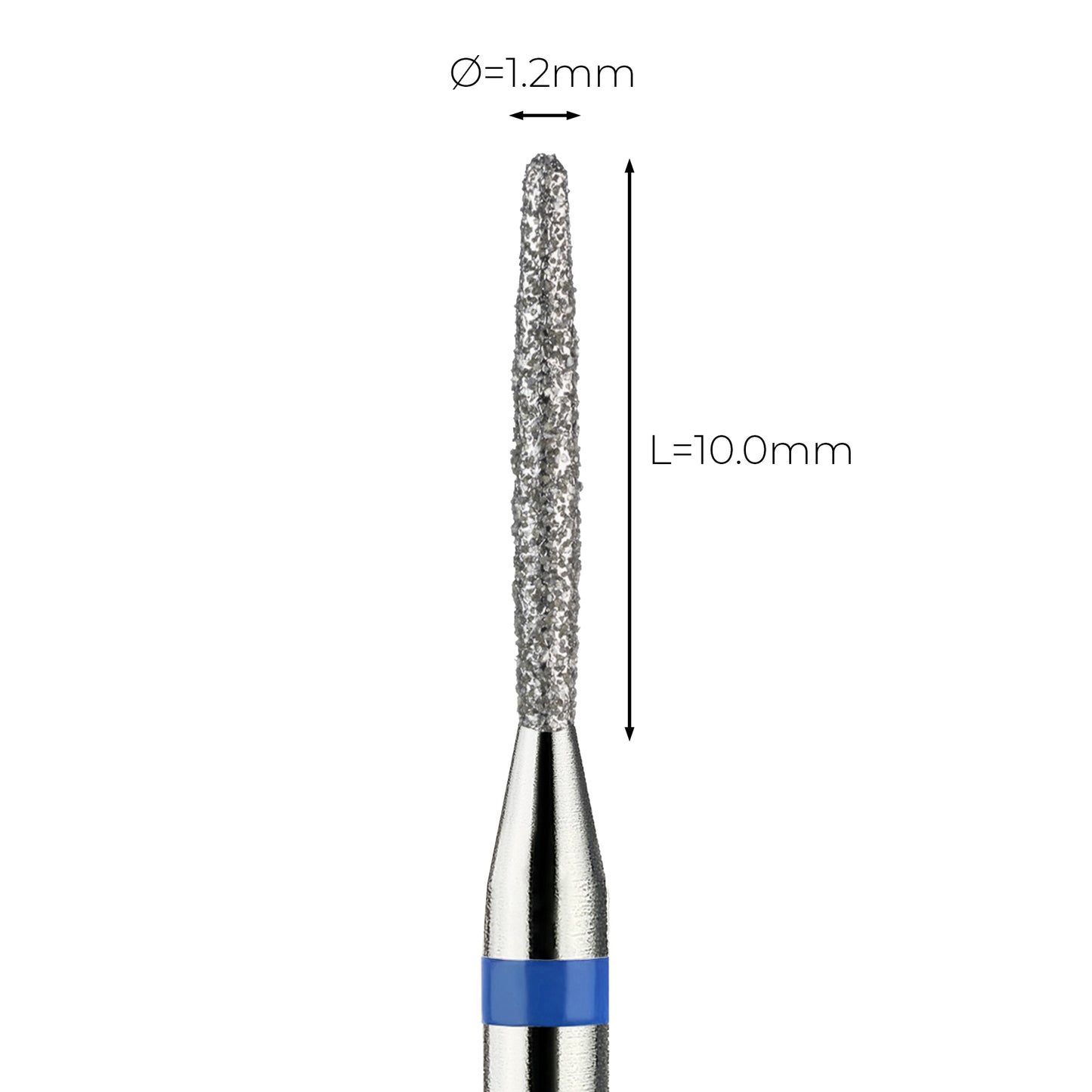 מקדח ראש שיוף יהלום לסלון יופי "להבה מעוגל" כחול בינוני 244/012