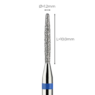 מקדח ראש שיוף יהלום לסלון יופי "להבה מעוגל" כחול בינוני 244/012