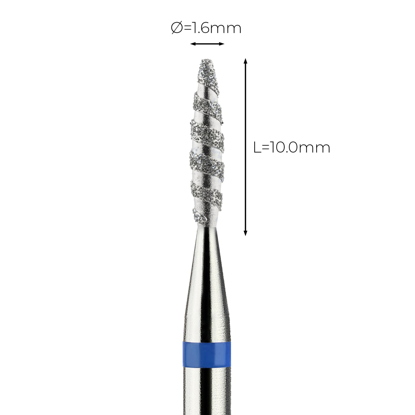מקדח ראש שיוף יהלום לסלון יופי "ניצן טורנדו" כחול בינוני 263/016T