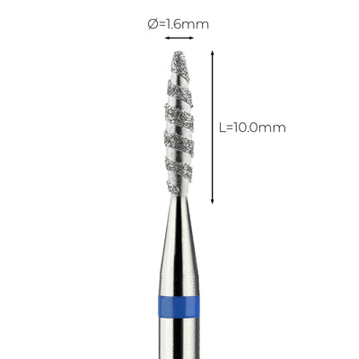 מקדח ראש שיוף יהלום לסלון יופי "ניצן טורנדו" כחול בינוני 263/016T