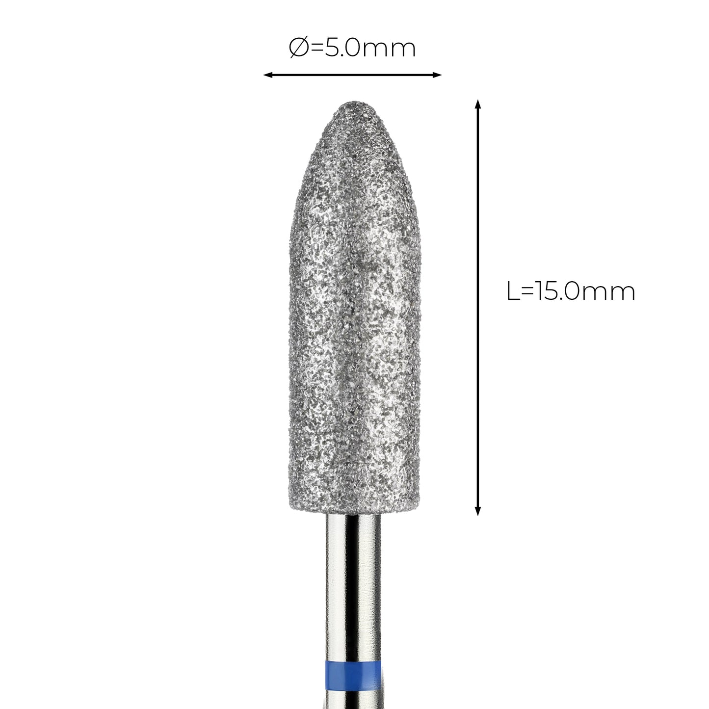 מקדח ראש שיוף יהלום לסלון יופי "טיל" כחול בינוני 274/050
