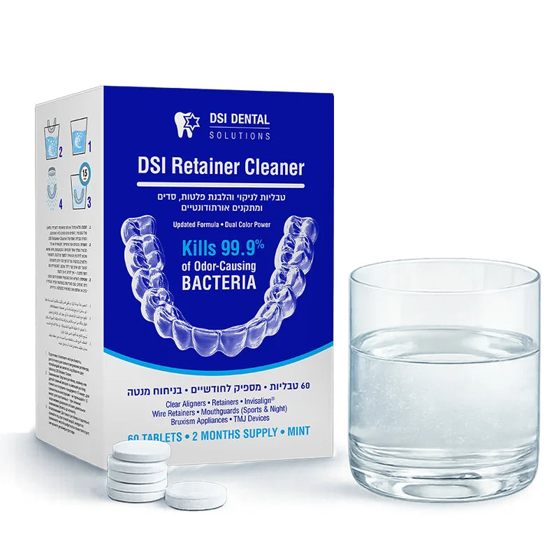 Cleanser Tablets Invisalign - טבליות ניקוי לפלטות, סדים וריטיינרים ל-60 יום