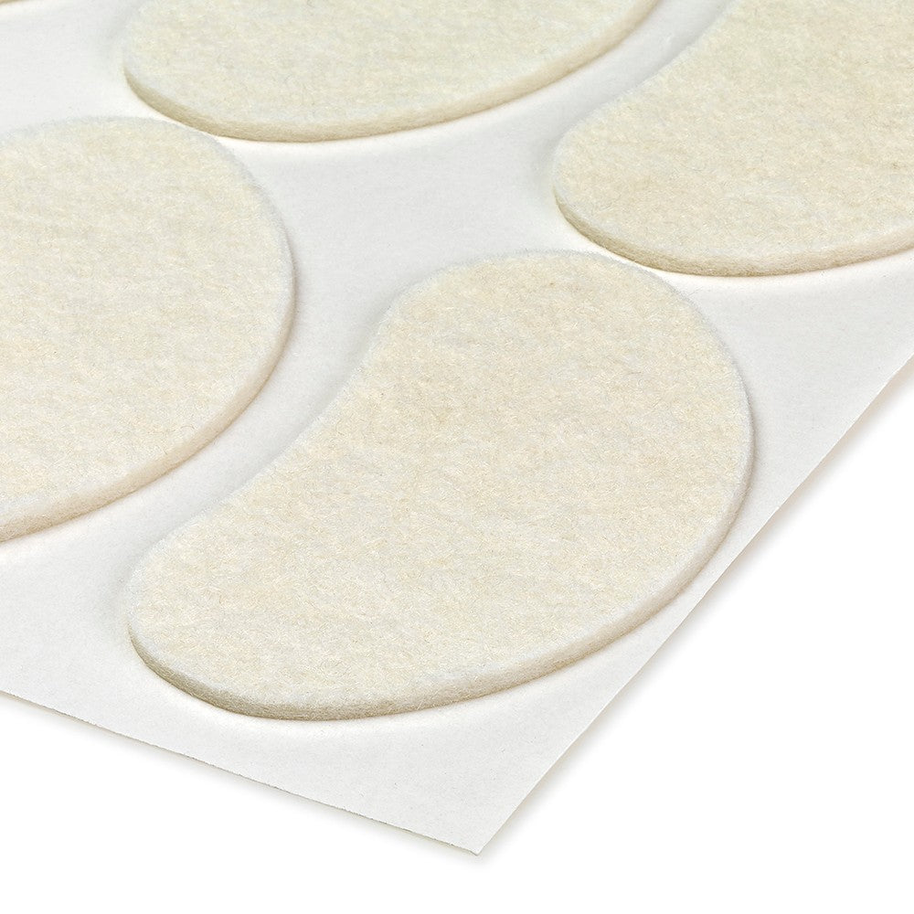 Felt Pads - מדבקות לבד בצורת כליה להגנה מפני לחץ ושפשוף עובי 2 מ"מ גודל L אריזת 64 יח'
