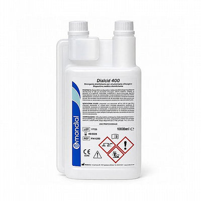 Mondial Dialcid 400 - נוזל אנזימטי מרוכז לניקוי וחיטוי כלים עם מדידה מובנית 1 ליטר