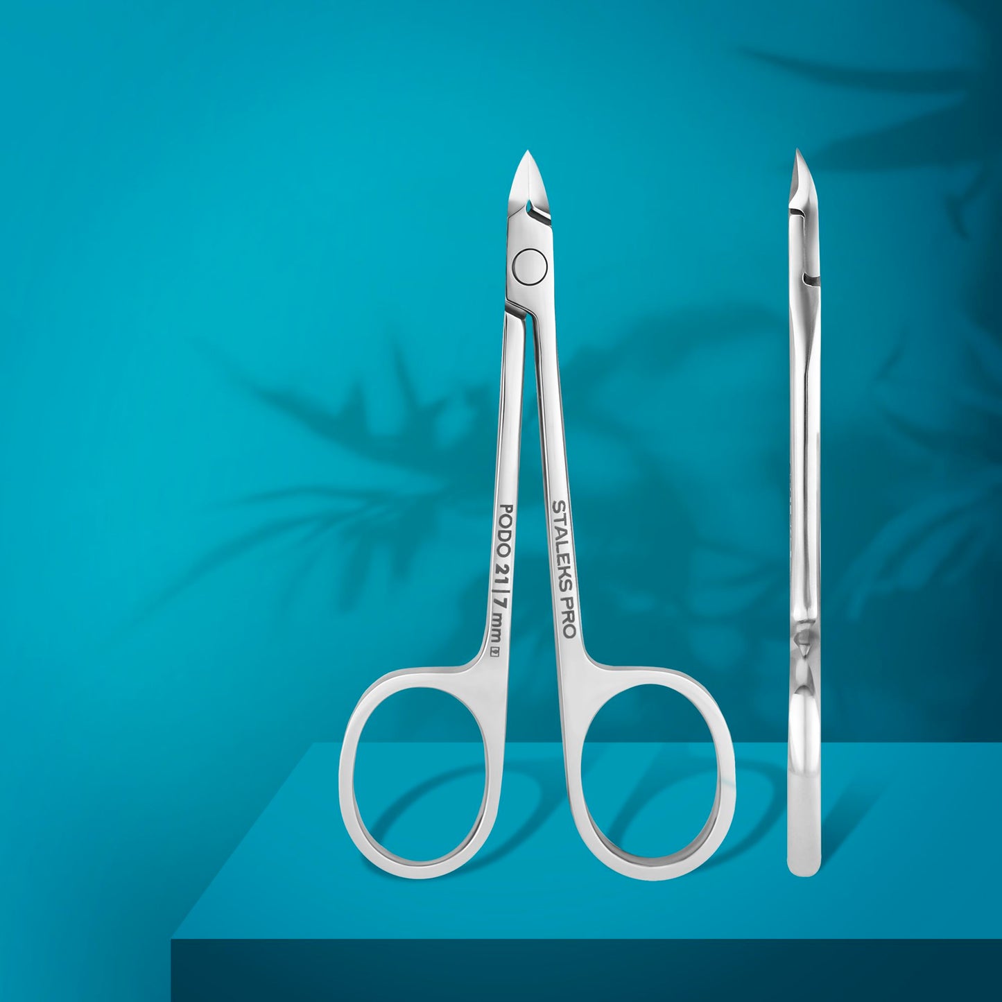 צבתית בצורת מספריים לעור ויבלות 21/7 מ"מ Podology scissors for cuticle and callus