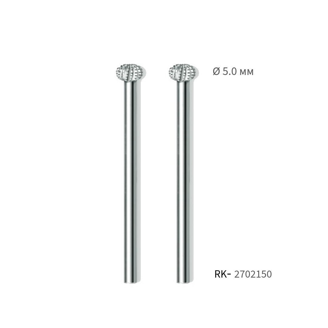 Ball Milling Cutter - ראש שיוף עגול לעור עם חריצים אורכיים קטרים לבחירה מארז זוגי