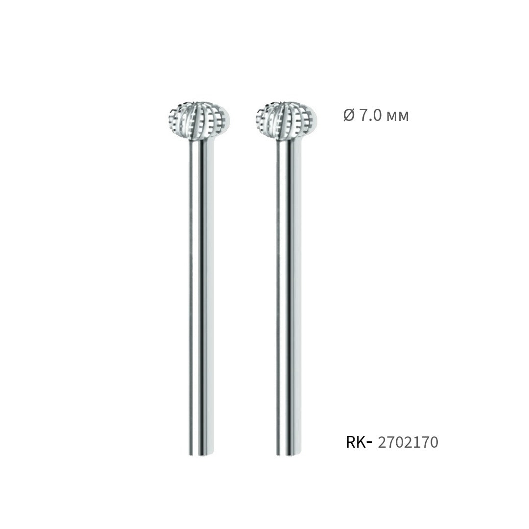 Ball Milling Cutter - ראש שיוף עגול לעור עם חריצים אורכיים קטרים לבחירה מארז זוגי