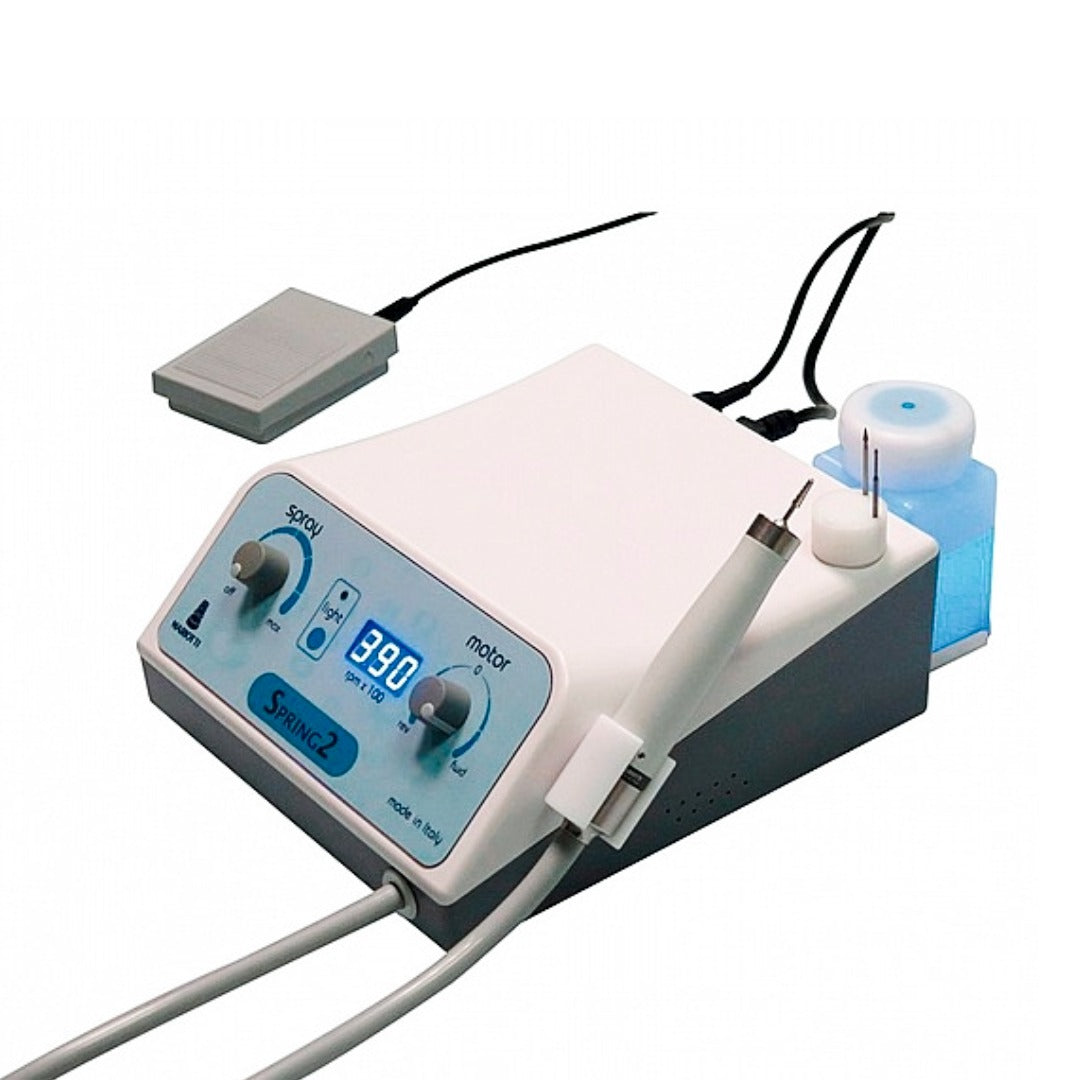 Mariotti Spring 2 Brushless - מכונת שיוף ללא פחמים מיקרומוטור עם ספריי מים ותאורת  LED