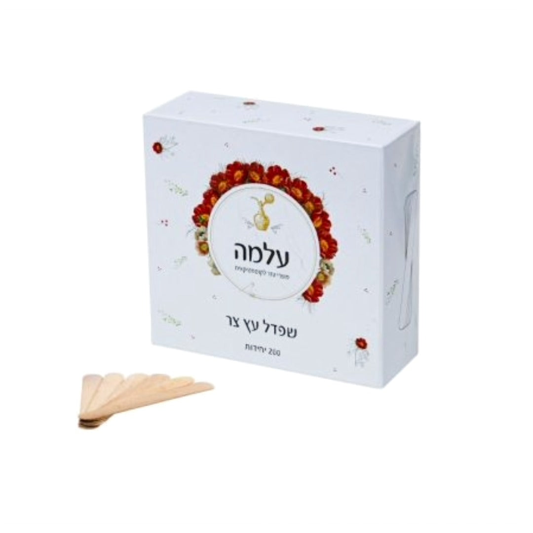 'שפדלות עץ צרות (מקל ארטיק) עלמה מארז 200 יח