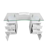 Manicure work table - שולחן מניקור יוקרתי עם משטח זכוכית מחוסמת